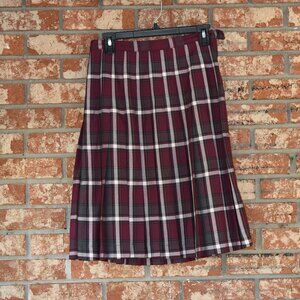 Lands' End Plaid Skirt